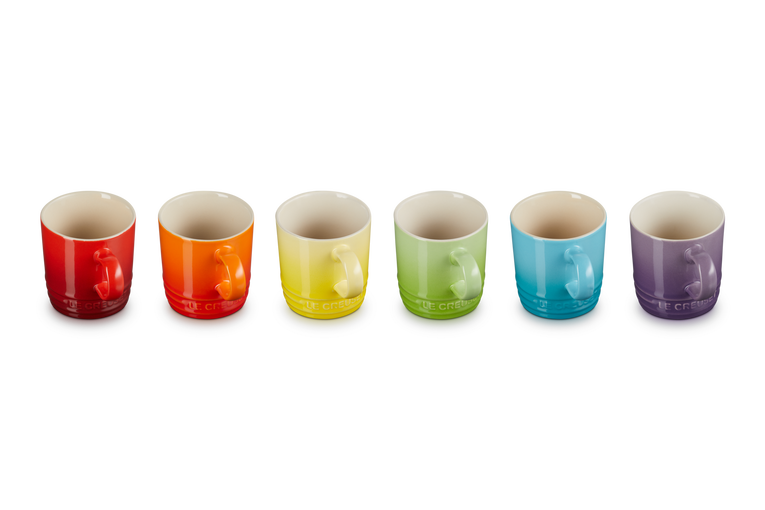 Bewolkt kwaliteit boog Espressokopjes Rainbow Set van 6 in Aardewerk | Le Creuset NL | Le Creuset