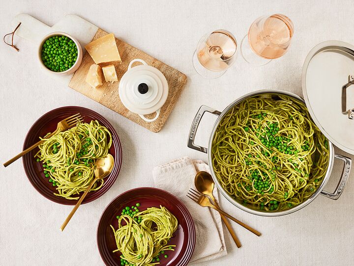Groene Erwten Pesto Spaghetti